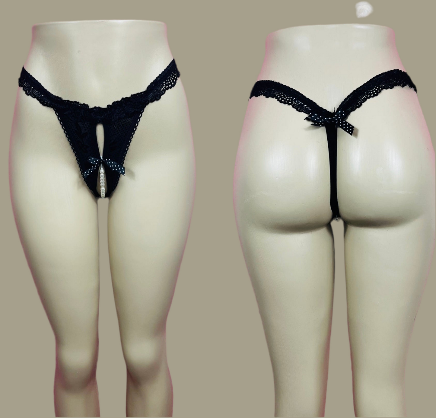 Black Crotchless Panties