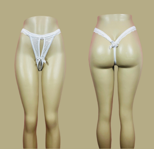 White Crotchless Panties
