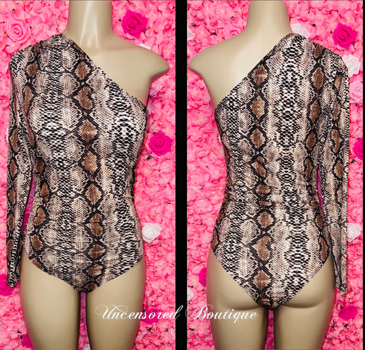 Off Shoulder Snake Skin